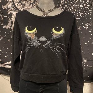 Kitty Eyes crop sweater